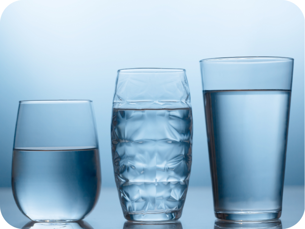 glasses filled with water