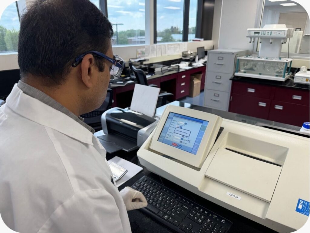 a man creating labels